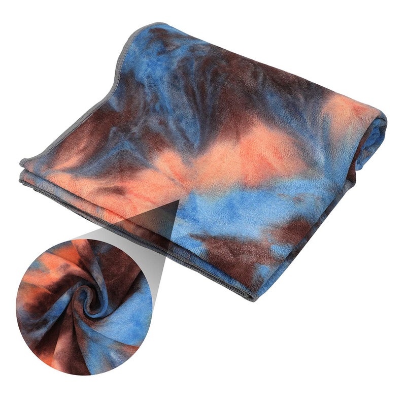 Pefi Yoga Towels , Non Slip Hot Yoga Towel Skidless Waffle Texture, 100% Absorbent Odorless Microfiber Yoga Blanket, Standard Sized 24 x72 in Mat Towel,for Hot Yoga, Bikram, Pilates ( Blue & Grey)â€¦1 - Image 4